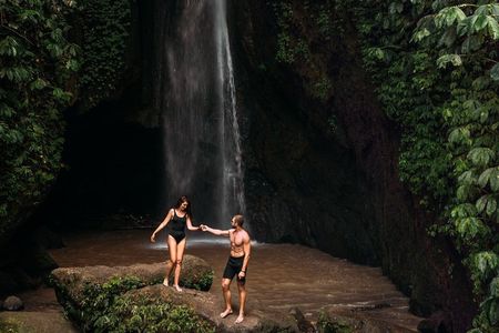 Bali Private Monkey Forest with Waterfall and Temple Tour