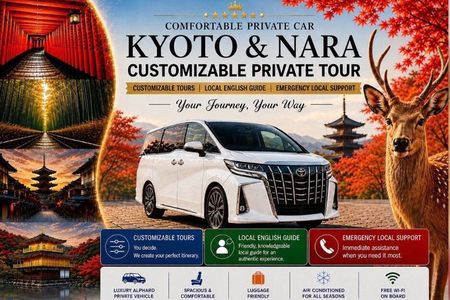 Kyoto and Nara Customizable Private Tour (Local English Guide)