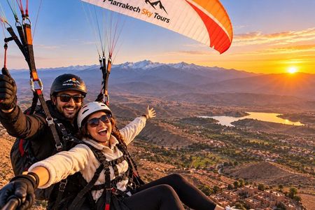 Marrakech Paragliding over Agafay Desert with Atlas Mountain View