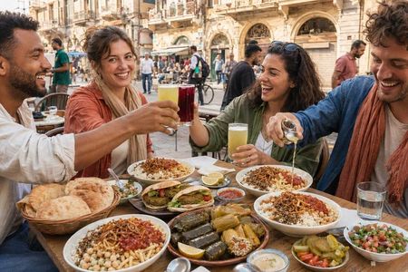 Cairo Autumn Vegetarian Downtown Street Food Walk