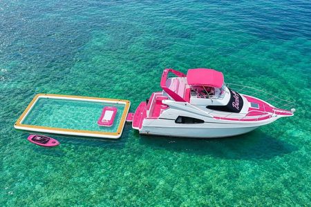 Barbie Pink Miami Yacht Rental 2 Free Jet skis Private Boat