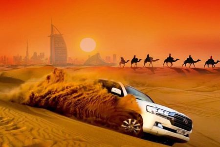 VIP Desert Safari, Pick/Drop, Camel Ride, Quad bike, Dinner,Shows