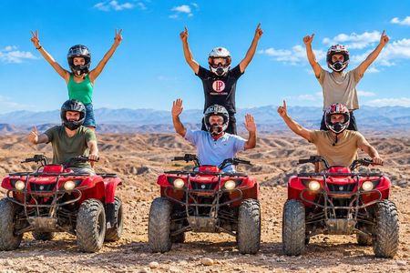 Agafay Sunset Escape: Quad Bike, Camel Ride, Dinner & Fire Show