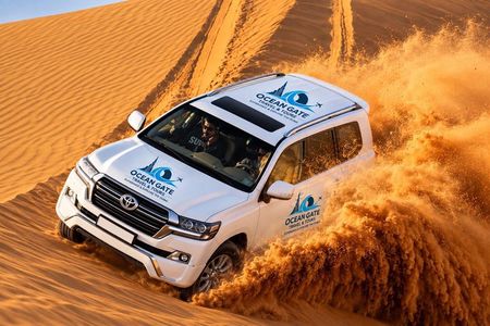 Dubai Desert Safari, Dune Bashing, Camel Ride, Sandboarding & BBQ