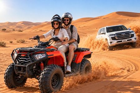 Dubai Morning Red Dunes Safari, Quad Bike, Camel & Sandboarding
