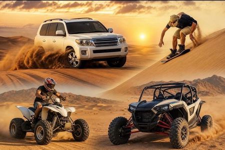 Doha ATV, Quad and Buggy Dune Bashing, Camel Ride, Sandboarding