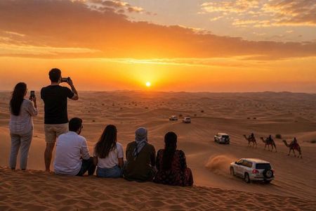 Doha Sunrise, Sunset Desert Safari Camel Ride & Inland Sea Tour