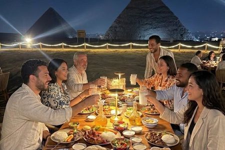 GEM & Pyramids by Night with Egyptian Dinner