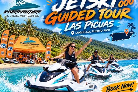Hydroventure Luquillo Guided Jetski Tour to Las Picuas 30 Minute
