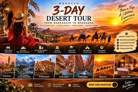 3-Day Marrakech to Merzouga Desert Tour with Camel Ride