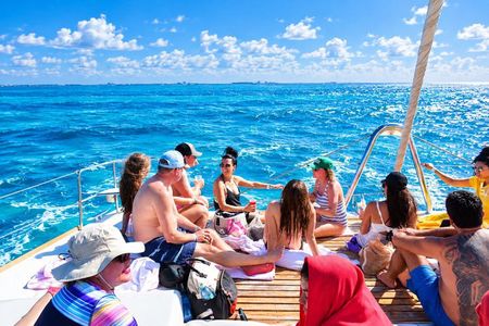 Adults Only Catamaran to Isla Mujeres with Beach Club