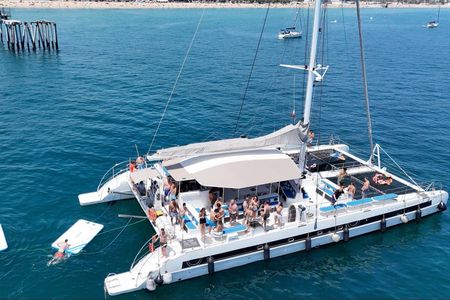 Barcelona Catamaran Cruise with Swim Tapas FREE Pass NightClub