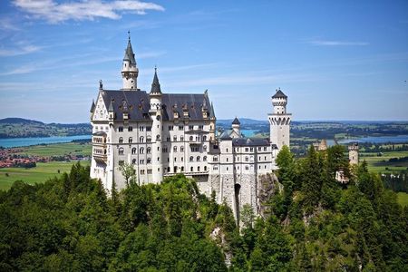 Castles Neuschwanstein and Hohenschwangau from Munich