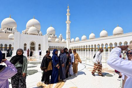 Private Abu Dhabi Grand Mosque Qasr Al Watan and City Highlights