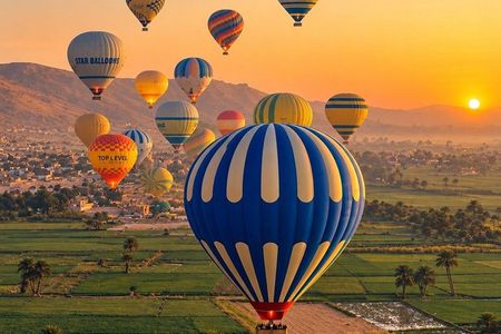 First Flight Sunrise Hot Air Balloon Ride in Luxor