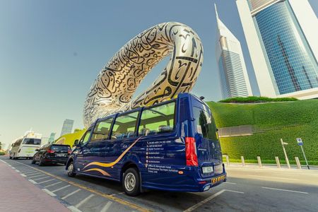 Dubai Panoramic Bus City Tour with Abra Ride & Food Tastings