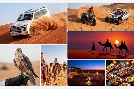 Dubai Desert Safari: Camel Falcon Buggy ATV & Premium BBQ