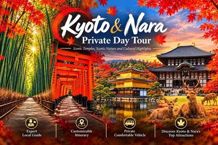 Kyoto and Nara Private Tour With English Guide and Hotel pickup