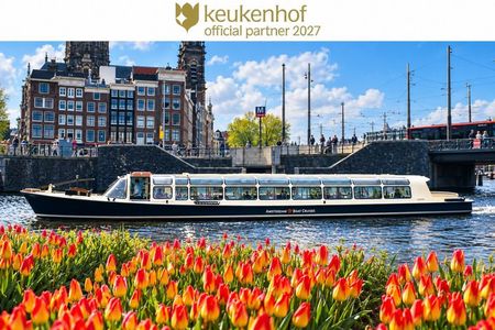 Amsterdam: Keukenhof Entry plus Shuttle Bus & 75 min Canal Cruise