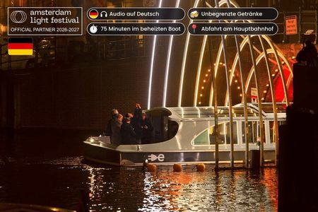 Amsterdam Light Festival Tour in German | Including Drinks