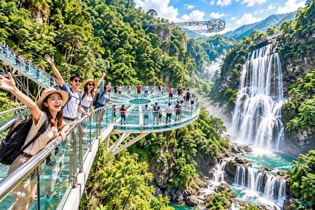 Thrilling Glass Bridge Experience at Gulong Gorge from Guangzhou