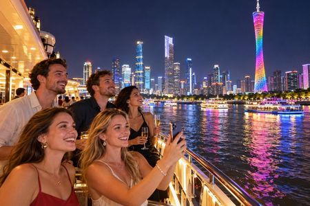 Guangzhou Pearl River Night Cruise and Canton Tower Night Tour