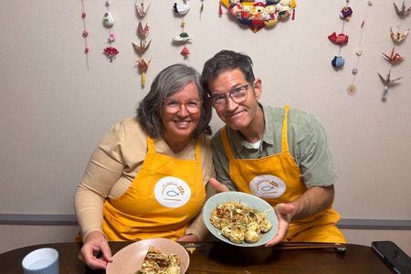 1 hour Takoyaki and Okonomiyaki cooking class in Kyoto