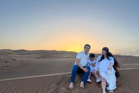 Shared Wadi Bani Khalid and Wahiba Sand Desert with Sunset