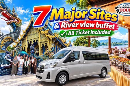 ChiangRai Guided 7 Major Sites+Buffet Lunch #All ticket included