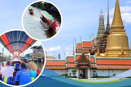Bangkok Grand Palace Wat Pho and Wat Arun with Longtail Boat Ride