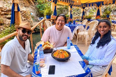 From Tangier: Akchour Waterfalls & Chefchaouen Trip with Tajine