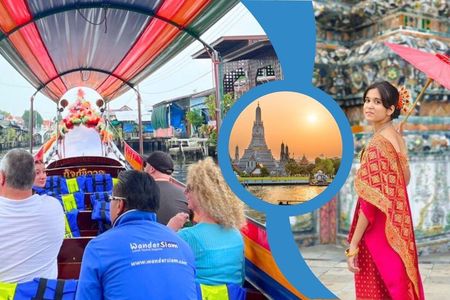Thai Costume Experience at Wat Arun and Canal Tour