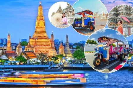Wat Arun Thai Costume and Tuk Tuk Experience