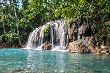 Kanchanaburi Private Tour: Erawan Waterfalls, River Kwai & Temple