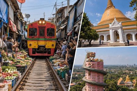 Railway & Floating Market: Nakhon Pathom or Half-Day Private Tour