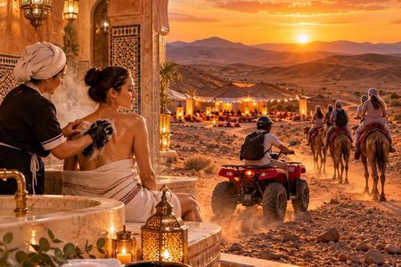 Marrakech Hammam & Agafay Desert Quad, Camel & Dinner