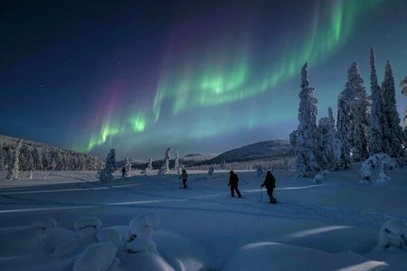 Night Skiing Experience in Ylläs under the Arctic Sky
