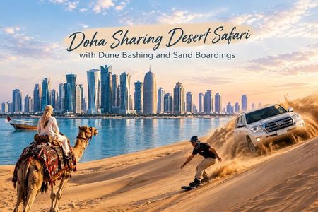 Doha Sharing Desert Safari with Dune Bashing and Sand Boarding