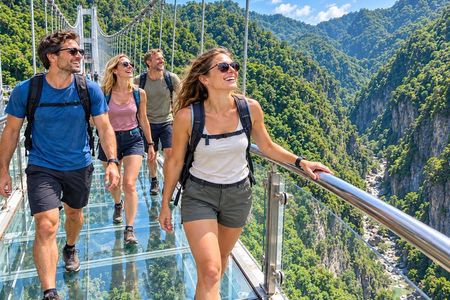 Thrilling Glass Bridge Experience at Gulong Gorge from Guangzhou