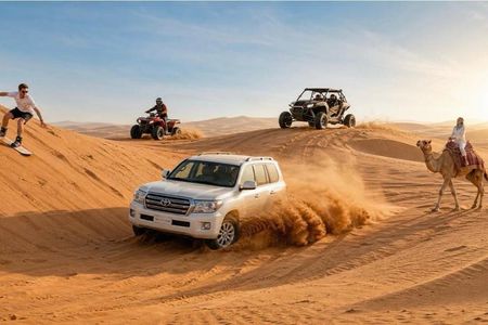 Qatar Desert Safari: Dunes, Camel Ride, Sandboarding & Inland Sea