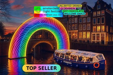 Amsterdam: Light Festival Canal Cruise - Unlimited Drinks & Snack