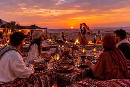 Marrakech Desert agafay overnight ,Camel Ride, Sunset Dinner Show