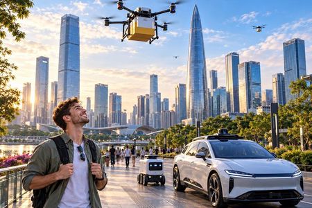 Shenzhen High Tech Tour of Robot, Drone Delivery,driverless taxi
