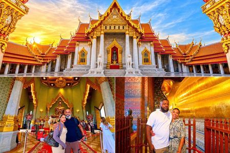 Bangkok Private Golden Buddha Reclining Buddha and Marble Temple