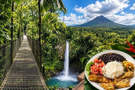 Combined Tour all day Bridges + Volcano + Lunch + Waterfall
