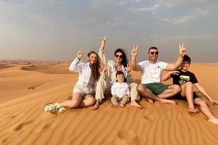 Private Morning Desert Safari with Camel Ride & Sandboarding