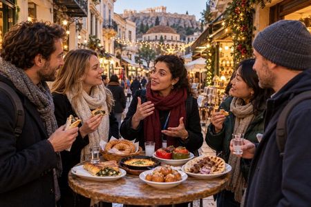 Athens Christmas Holiday Food Tour & Historic Tavern Walk