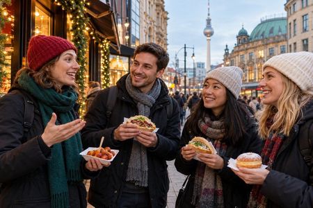 Berlin Christmas Holiday Street Food Walking Tour in Mitte