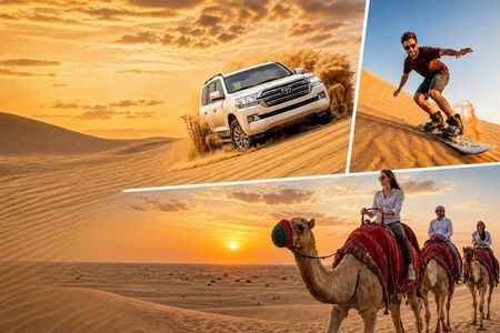Doha Sunrise, Sunset Desert Safari Camel Ride & Inland Sea Tour