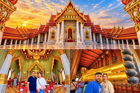 Private tour to Golden Buddha Reclining Buddha and Marble Temple